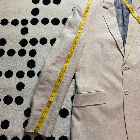 Vintage 90s Le Chateau Lightweight 100% Linen Two Button Blazer Sport Coat - Picture 16 of 16